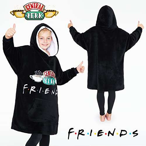 Friends Fleece Oversized Hoodie Blanket 7-14 Years (Black) £11.99 delivered with voucher sold and dispatched by Get Trend @ Amazon