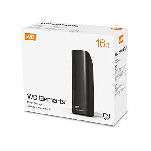 WD 16 TB Elements Desktop External Hard Drive £249.98 @ Amazon