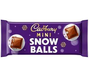 3 x Cadbury Dairy Milk Mini Snowballs Chocolate Bar 110g (Minimum Order £22.50)