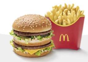 Extra value meal sandwich and medium fries - £2.49 when ordering on mobile app (Select Accounts) @ McDonalds