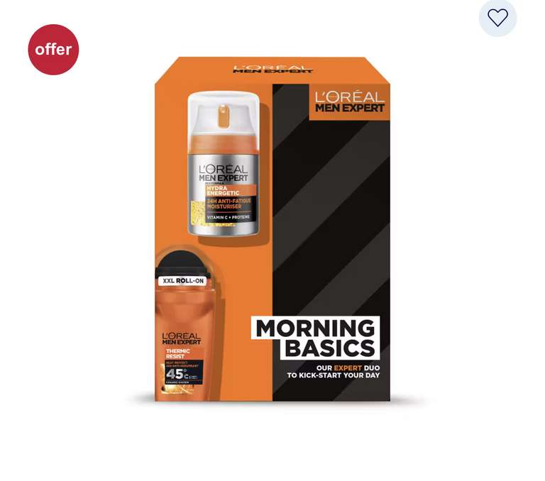 L'Oreal Men Expert Morning Basics Skincare Giftset £5.50 Free Click & Collect (£4.95 with Student Discount) @ Boots