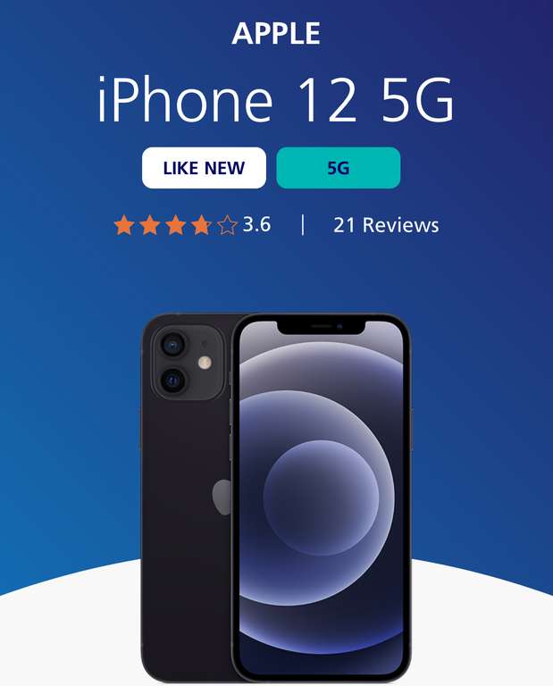 Apple iPhone 12 64gb like new (+£21 Sim Cancel Within 14 days)