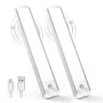 TECKNET Under Cabinet Kitchen Lights, 200LM, 3 Colour Temps, Dimming, Motion Sensor, USB-C 1800mAh, 2 Pack w/voucher @ TerraGrow-EU /FBA