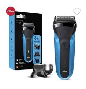 Braun Series 3 Shave&Style 310BT Electric Shaver, Wet & Dry Razor for Men, Black/Blue £32.39 offer stack free delivery 126 advantage points