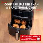 Tefal Easy Fry Precision 2-in-1 Digital Air Fryer and Grill 4.2 Litre Capacity 8 Programs inc Dehydrator Black EY5058, 1550W