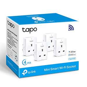 TP-Link Tapo Smart Plug Wi-Fi Outlet, Tapo P100 (4-Pack), £27.99 or £26.59 with voucher (selected accounts) @ Amazon