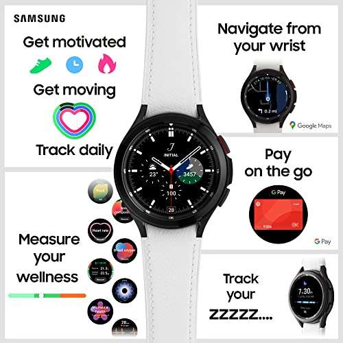 Samsung Galaxy Watch4 Classic 46mm Bluetooth Smart Watch, Rotating Bezel, Black / Silver (UK Version) - £169 (Free Click & Collect) @ Very