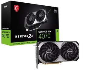 MSI NVIDIA GeForce RTX 4070 VENTUS 2X E OC Graphics Card for Gaming - 12G - Ebuyer Express Shop