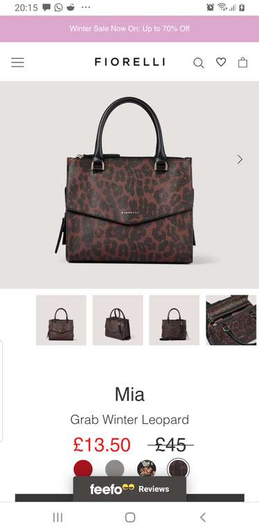 Fiorelli Mia Grab Bag Winter Botanical Bag/Winter Leopard