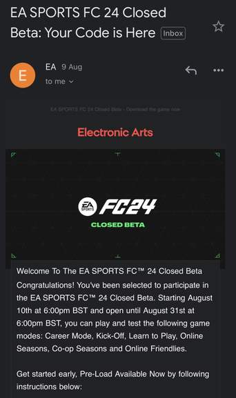 EA Sports FC 24 Closed Beta…