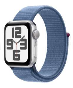 Apple Watch SE (GPS, 2023) 40mm Silver Aluminium Case with Winter Blue Sport Loop