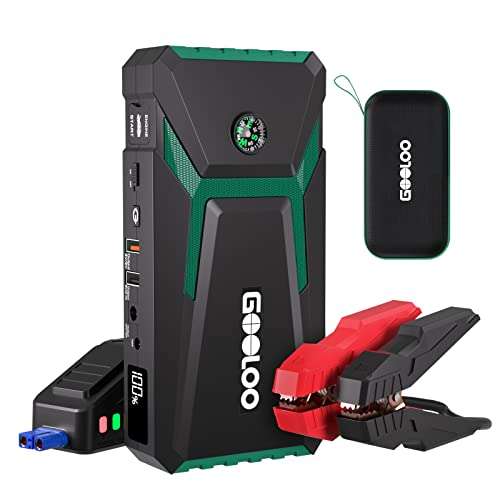 GOOLOO Jump Starter Power Pack Quick Charge in & out 2000A Peak Car (up to 8.0L Gas and 6.0L Diesel) - (with voucher) - Sold by Landwork FBA