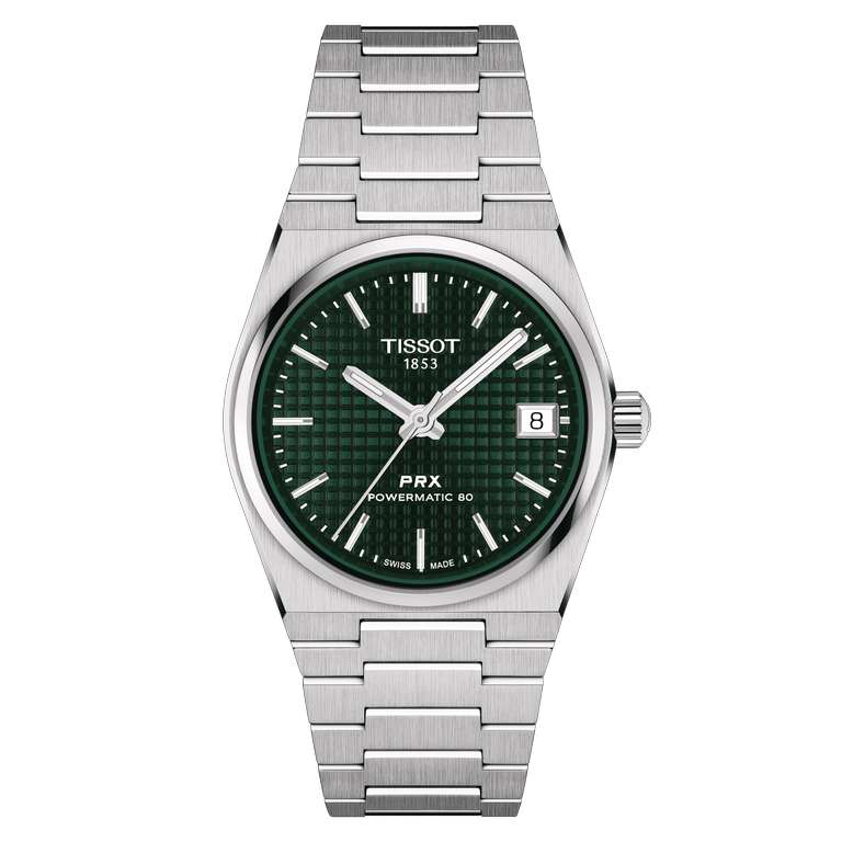 Tissot PRX 80 36mm Ladies' Green Dial & Stainless Steel Bracelet Watch - w/Code