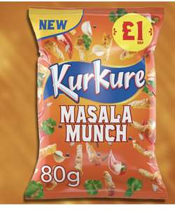15 x Kurkure Masala Munch Dal, Corn & Rice 80g Snack Packs : Minimum Best Before: 17/07/2022 £2.99 delivered @ Discount Dragon