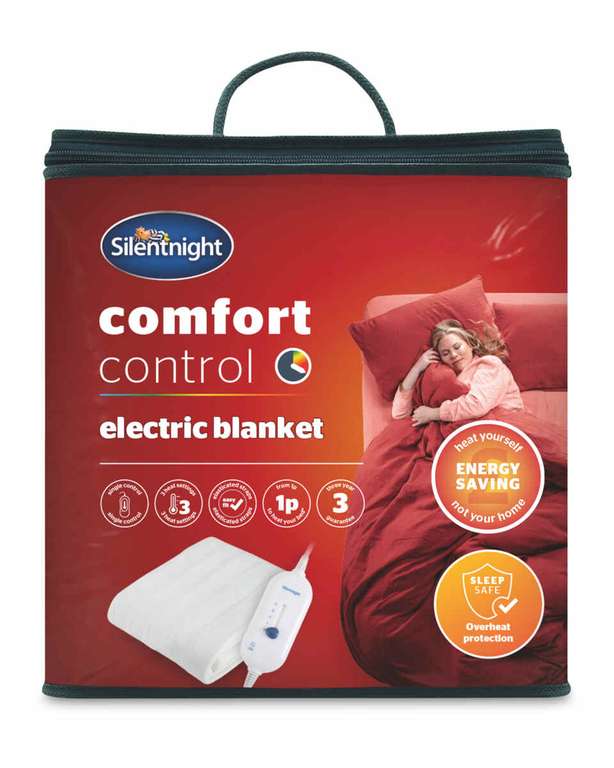 Silentnight Comfort Control Electric Blanket inc 3 Year warranty - Single £16.99 / Double £19.99 / King £24.99 - from 14/01 instore