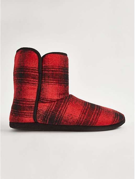 Men’s Borg fleece lined Red Checked Slipper Boots now £6 + free click and collect @ George (Asda)