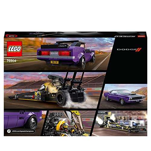 LEGO Speed Champions Dodge Dragster & Muscle Car Toys 76904 - £35.30 @ Amazon