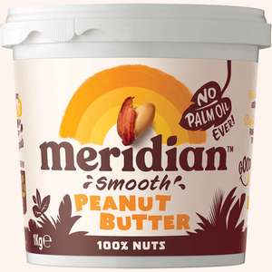 Meridian Peanut Butter Smooth & Crunchy 1kg - £2.50 each @ Sainsbury's