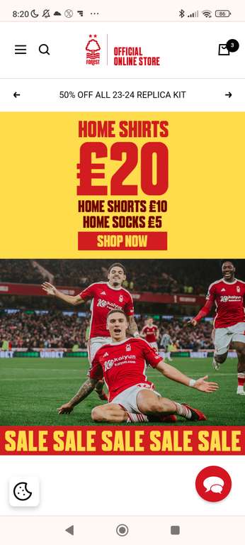 All Nottingham Forest Home, Away & Third Shirts, Adults & Kids. (Few sizes left in Home & 3rd)