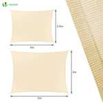 5 x 3m Sun shade Sail and Fixing Kit (Ivory) - £15.52 @ Amazon