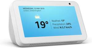 Certified Refurbished Echo Show 5, Compact smart display with Alexa in White / Black £24.99 Prime Exclusive (2nd Gen now £28.99) @ Amazon