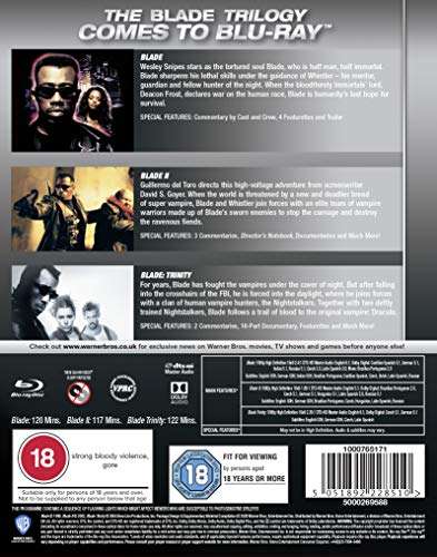 Blade Trilogy [Blu-ray] - £9.99 @ Amazon