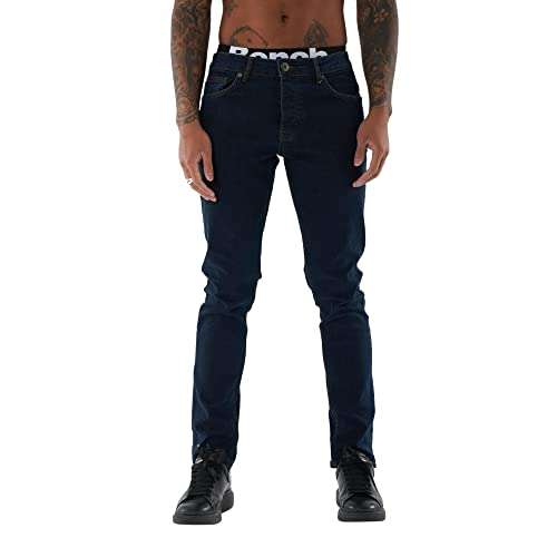 Bench - Mens Everyday Essential Cotton Rich Stretchy Straight Slim Denim Jeans - Size 30W/ 34L - Sold By Bench & Brands