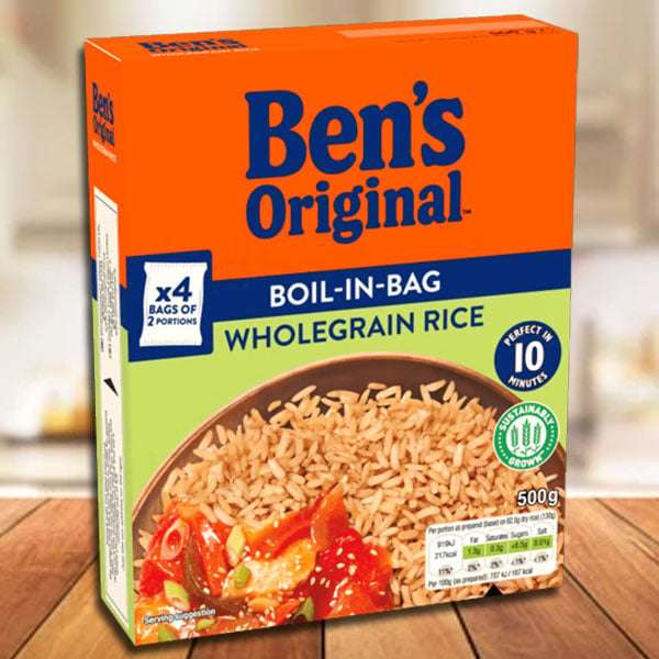 1 X Ben's Original Boil-in-bag Wholegrain Rice 500G 1p - earliest BBE 20/05/23 (minimum order £20) @ Discount Dragon