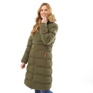 Trespass Women's Audrey Waterproof Padded Hooded Long Jacket (in Dark Vine) - £44.98 delivered - @ MandM Direct