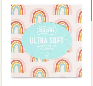 Aldi Saxon Ultra Soft White Tissues Summer Rainbows 56 Pack for 79p @ Aldi