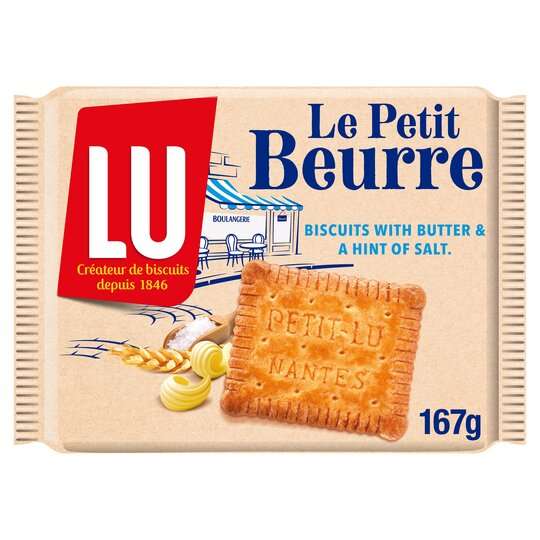 LU Petit Salted Butter/Chocolate/Cinnamon/choco Hazelnut Biscuits £1.25 Clubcard price