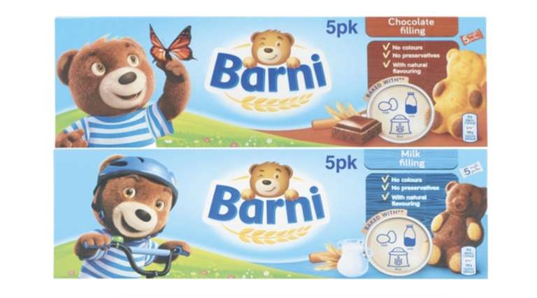 Barni Cake 5pk Chocolate or Milk Filling (national)