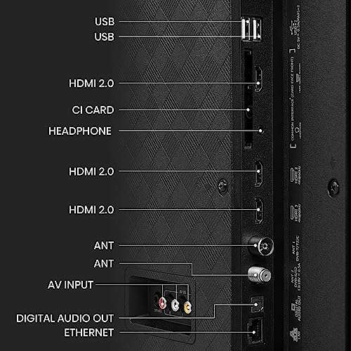 Hisense 43 Inch UHD VIDAA Smart TV 43E6KTUK - Dolby Vision, Pixel Tuning, Voice Remote 2023 model