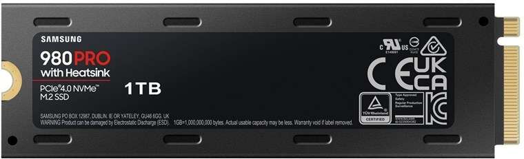 Samsung 980 Pro with Heatsink PCIe 4.0 M.2 SSD 1TB £89.99 @ Box.co.uk