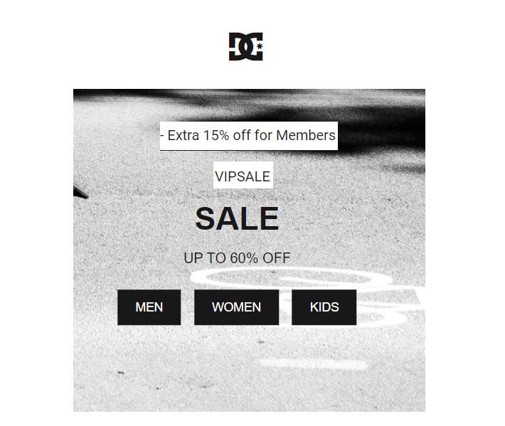 Up to 60% off the Sale plus Extra 15% off with code plus Free Delivery For members @ DC Shoes