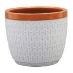 House Beautiful 2 Tone Plant Pots with Teal,Orange or Grey Rims - 38cm £15 free collection @ Homebase