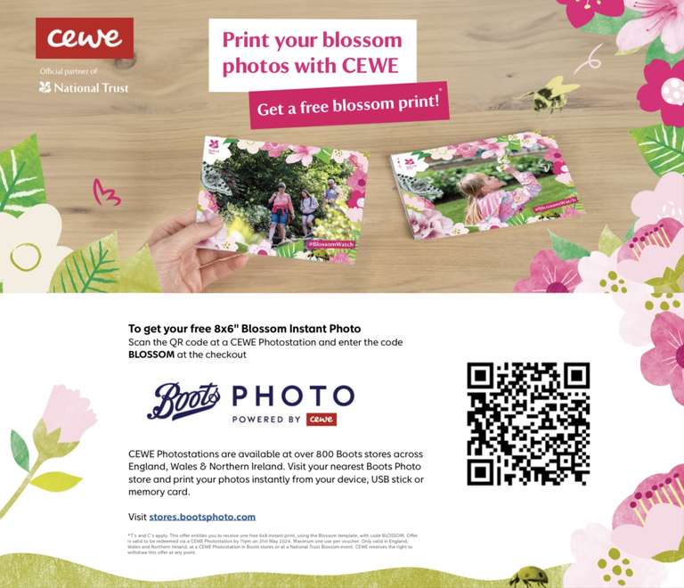 Free 8x6 Blossom Photo at Boots Photo Kiosks / Instore