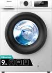 Hisense WFQP9014EVM 9kg Washing Machine with 1400 rpm - White - C Rated