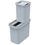 Joseph Joseph GoRecycle 46 Litre Recycling Set - 14L Easy Empty Caddy + 32L Recycling Collector W/Codes
