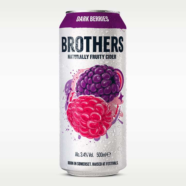 Brothers Fruit Ciders 500ml - Dark Berries / Raspberry & Lime / Pineapple & Passionfruit (3.4% Vol)