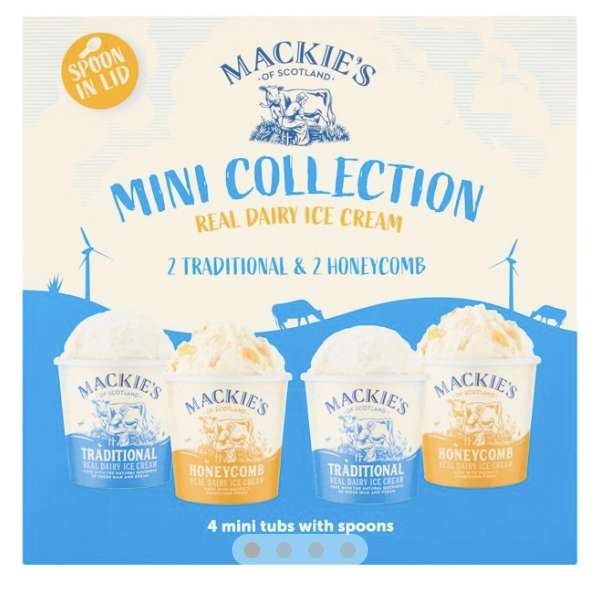 Mackie's Mini Collection Real Dairy Ice Cream 4 x 120ml - 85p @ Ocado