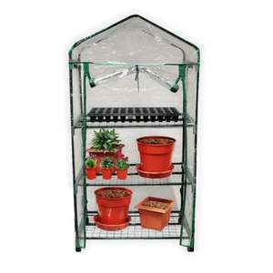 Kingfisher Portable 132cm 3 Tier Garden Greenhouse with Wheels - £14.99 + Free Click & Collect £4.95 Delivery @ Robert Dyas