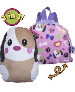 Zipstas Snuggle Pals 2-in-1 Reversible Backpack Cuddly Puppy Dog Soft Toy & Full Sized Bag £5.44 / Unicorn version £8.08 @ Amazon
