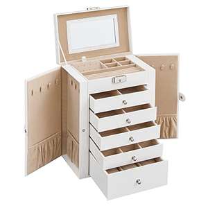 SONGMICS Jewellery Box 6 Tiers, Jewellery Case with 5 Drawers & mirror £36.49 Sold by Songmics & Fulfilled by Amazon