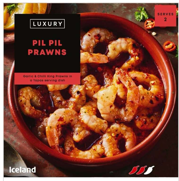 Luxury Pil Pil Prawns 195g (With Free Tapas Dish) - £2.50 @ Iceland
