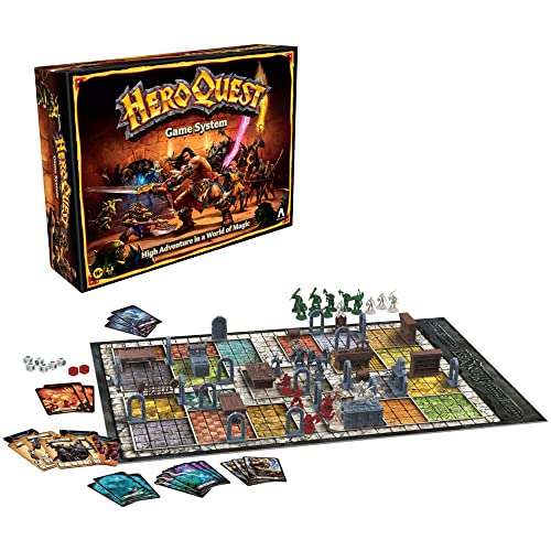 HeroQuest Game System, Fantasy Miniature Dungeon Crawler Tabletop Adventure Game £67 @ Amazon