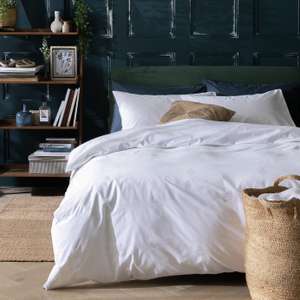 100% Cotton Percale white duvet covers from the Habitat range (Single) Free C&C Selected Stores