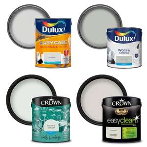 Buy One Get One Half Price on Crown and Dulux Emulsion + Free Click & Collect