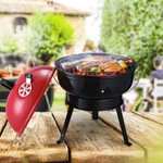 Outsunny Metal Portable Tripod Charcoal BBQ Grill Black Red - £24.63 / Black - £27.27 With Code Delivered @ Aosom