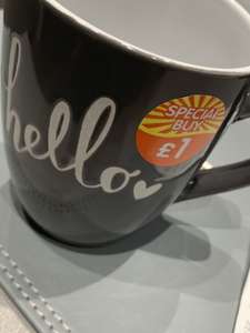 A lovely well made cup/ mug with hello slogan on and also love slogan too - 10p Instore @ B&M Shrewsbury
